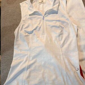 Women's White Foray Golf Collared Tank Size Small Like New